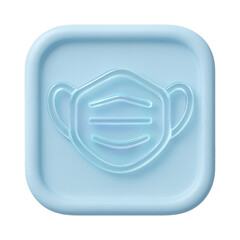 PNG Transparent blue medical mask icon.