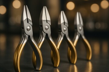 Industrial action precision hand tools showcase workshop environment high-quality detailed view