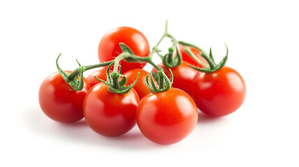 Cherry tomatoes. Fresh cherry tomatoes on white background. Tomato background.