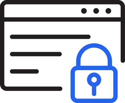 Secure web browser interface with padlock icon for online privacy.