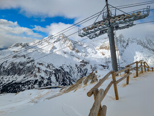 Aussois Ski Resort France Winter Aerial