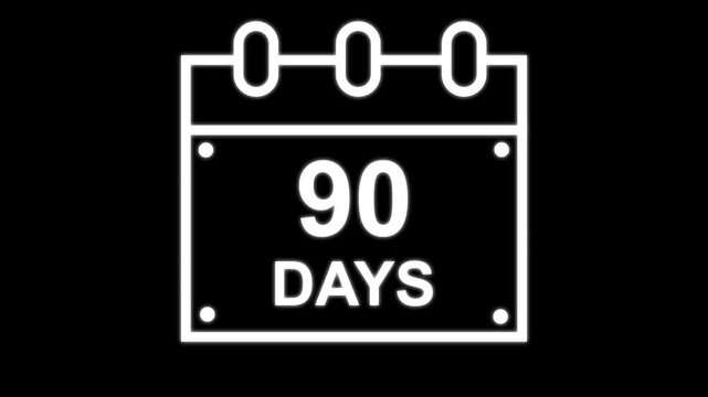90 days animated icon