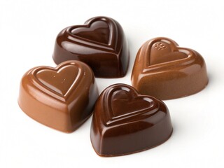 Fototapeta premium Delicious chocolate candies in shape of hearts.valentines day 