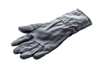 Grey kitchen glove heat protection and safety isolated on white