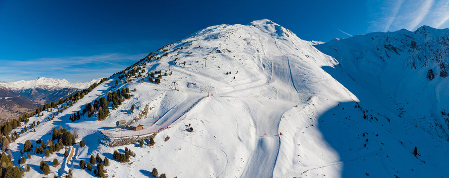 La Norma Ski Resort France Winter Aerial