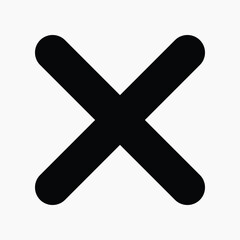 Fototapeta premium Black x cross collage element vector