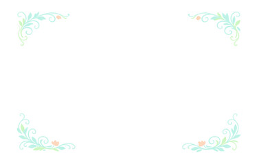 Obraz premium Elegant floral border frame with pastel design for decor and invitations