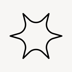 Abstract geometric star outline design vector