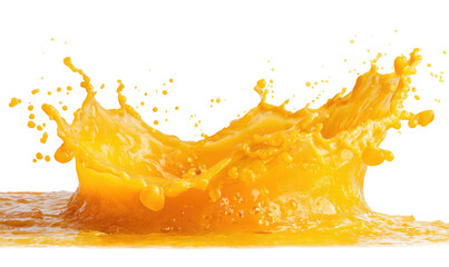 Orange liquid crown splash