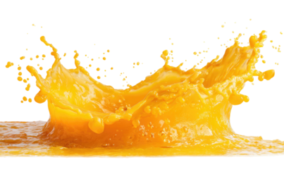 Orange liquid crown splash