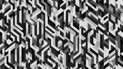 Abstract  geometric and organic line art pattern with intricate shapes and modern design.