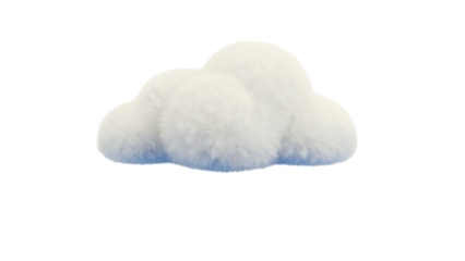 Fluffy White Cloud with Blue Underside