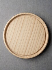 Rustic wooden tray with circular design crafted from natural woodgrain