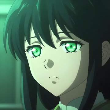 anime girl with envious eyes