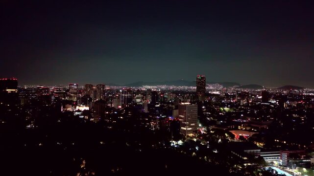 Mexico City skyline at night