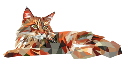 maine coon isolated on white