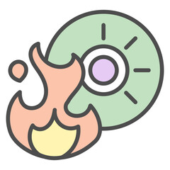 Burning illustration