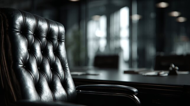 Empty office reflecting unresolved issues after a legal dispute with a chair and desk as the only visible elements present in the setting