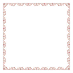 Obraz premium Brown tribal frame design element