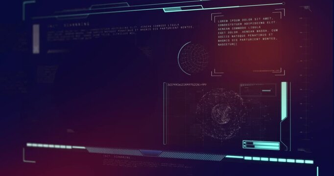 On data pulse teal 3D hex cluster forming, assembling and splitting to show system status HUD