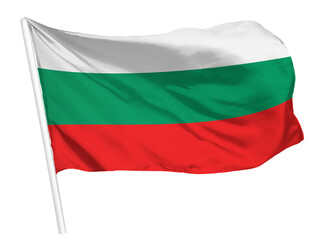 Obraz premium Bulgaria flag png waving, national symbol graphic