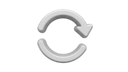 3D Rendered Refresh Icon with Stacked Layers