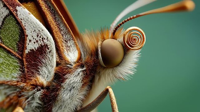 Detailed Butterfly Portrait: Nature's Intricate Beauty