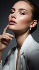 Dramatic Luxury Beauty Portrait with Cinematic Studio Lighting