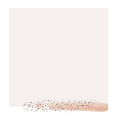 Fototapeta premium Pastel frame png with minimal square in beige