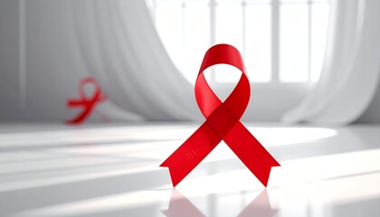 Red Ribbon Symbol - Raising Awareness for HIV and AIDS.