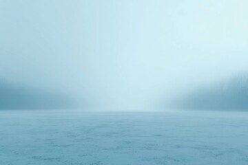 Fototapeta premium Silent Snow Horizon in Soft Blue Tone