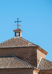 Church dome and tower detail view, penaranda de bracamonte, spain