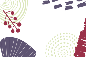 Scandinavian mid century background png in purple and red