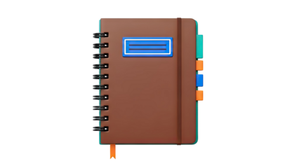 Spiral Bound Notebook with Tabs and Elastic Closure