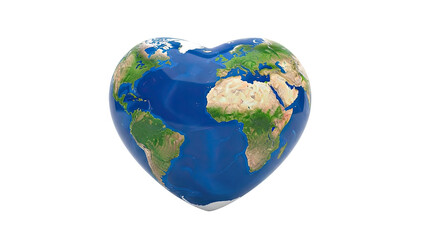 Heart-shaped Earth Globe