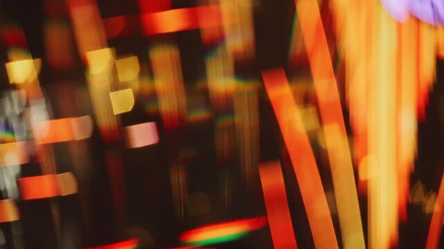 blurred lights trails in the casino city of macau