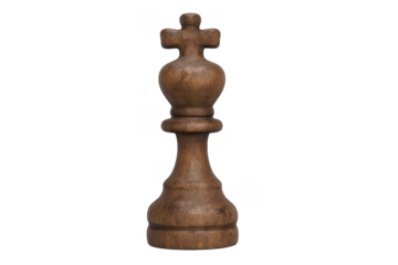 Wooden chess king piece game strategy concept