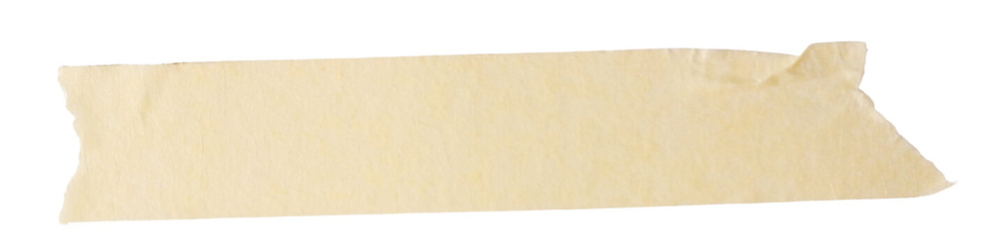 Paper torn tape on transparent background. Photography semi-transparent tape
