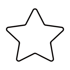 Obraz premium Star shape png, line art illustration, transparent background