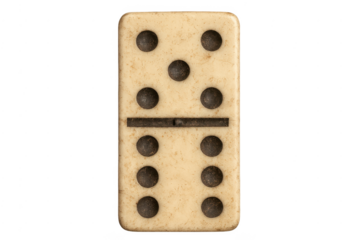 Vintage domino tile showing five six pips