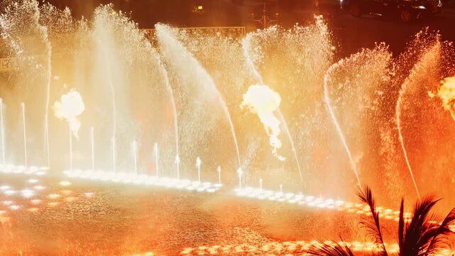 fountain show of a hotel casino in macau china