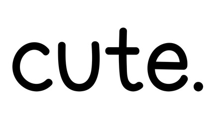 Obraz premium Black cute typography design element