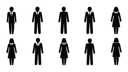 Fototapeta premium Set of gender symbols isolated on white background, Vector