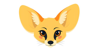 Fototapeta premium Fennec Fox Vector – Minimal Desert Animal Illustration