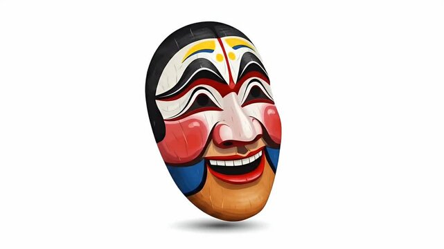 Traditional Korean Mask Festival Dance Performance Art