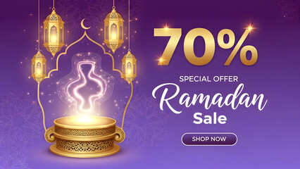 Celebrate Ramadan with a spectacular 70 percent sale featuring ornate lanterns and a special offer