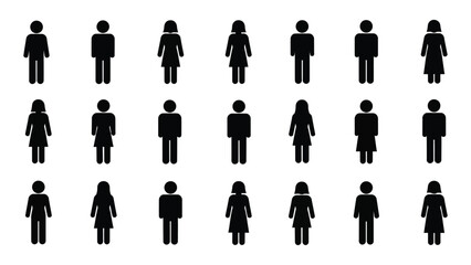 Collection of gender symbols isolated on white background, Vector