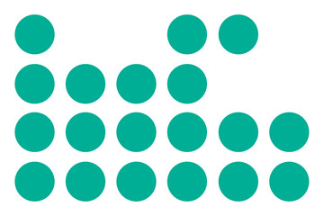 Green dots png element, geometric shape design, transparent background