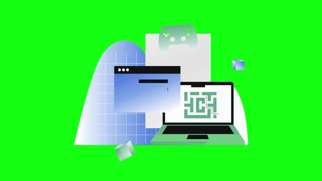 software,  background, green screen, animation