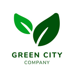 Green city business logo png, branding design